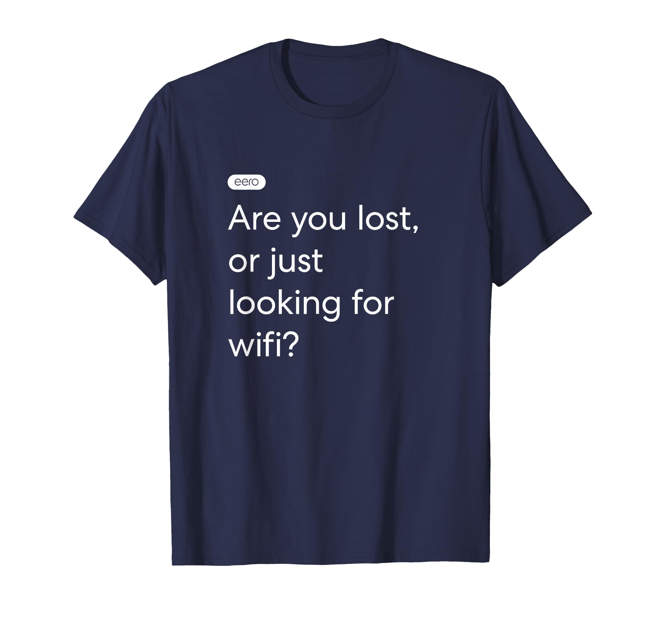 eero Unisex-Adults Classic Fit Blue Cotton 65% Polyester 35% Short Sleeve T-Shirt Small
