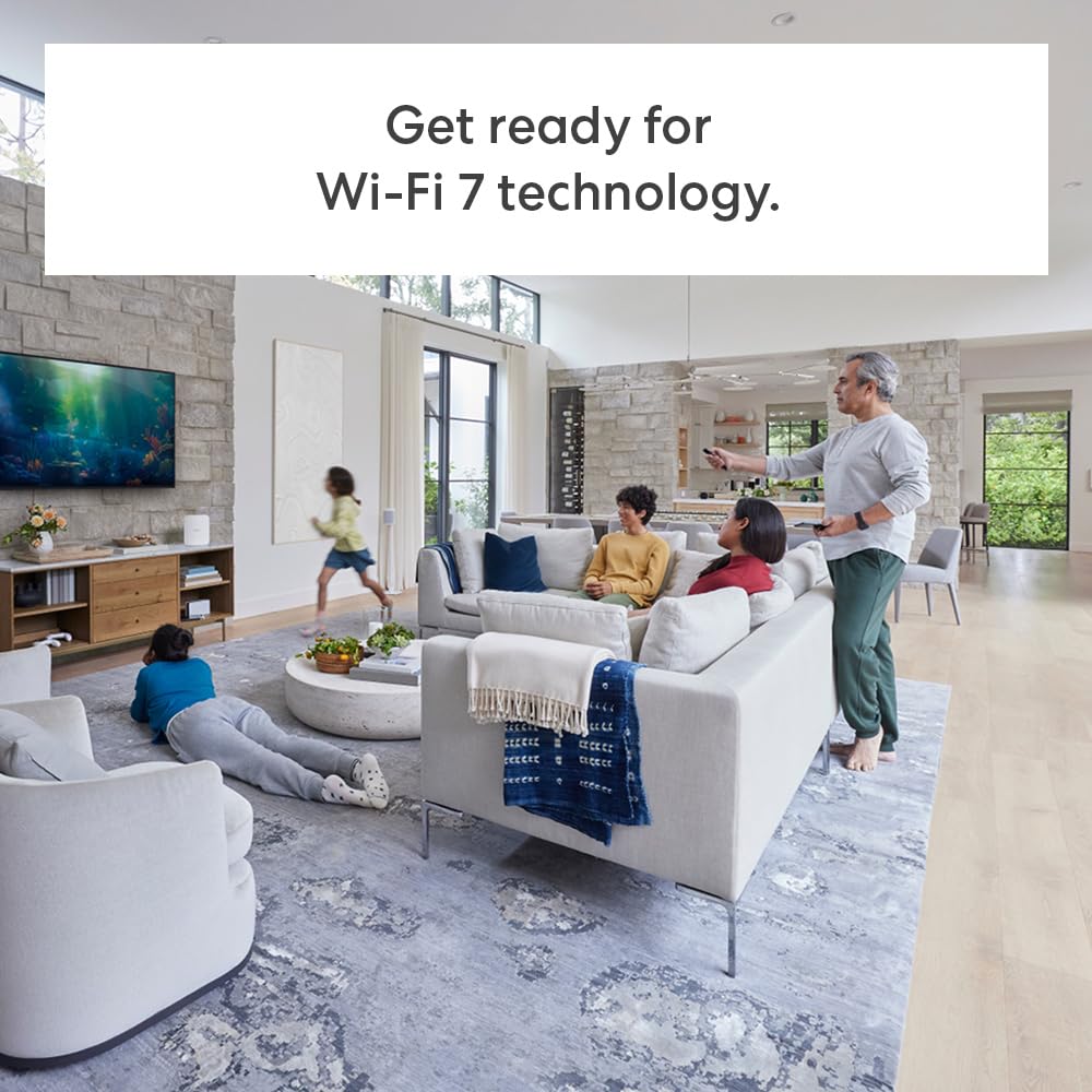 Amazon eero Max 7 (1-pack) with Amazon eero Outdoor 7 (1-pack) mesh wifi system