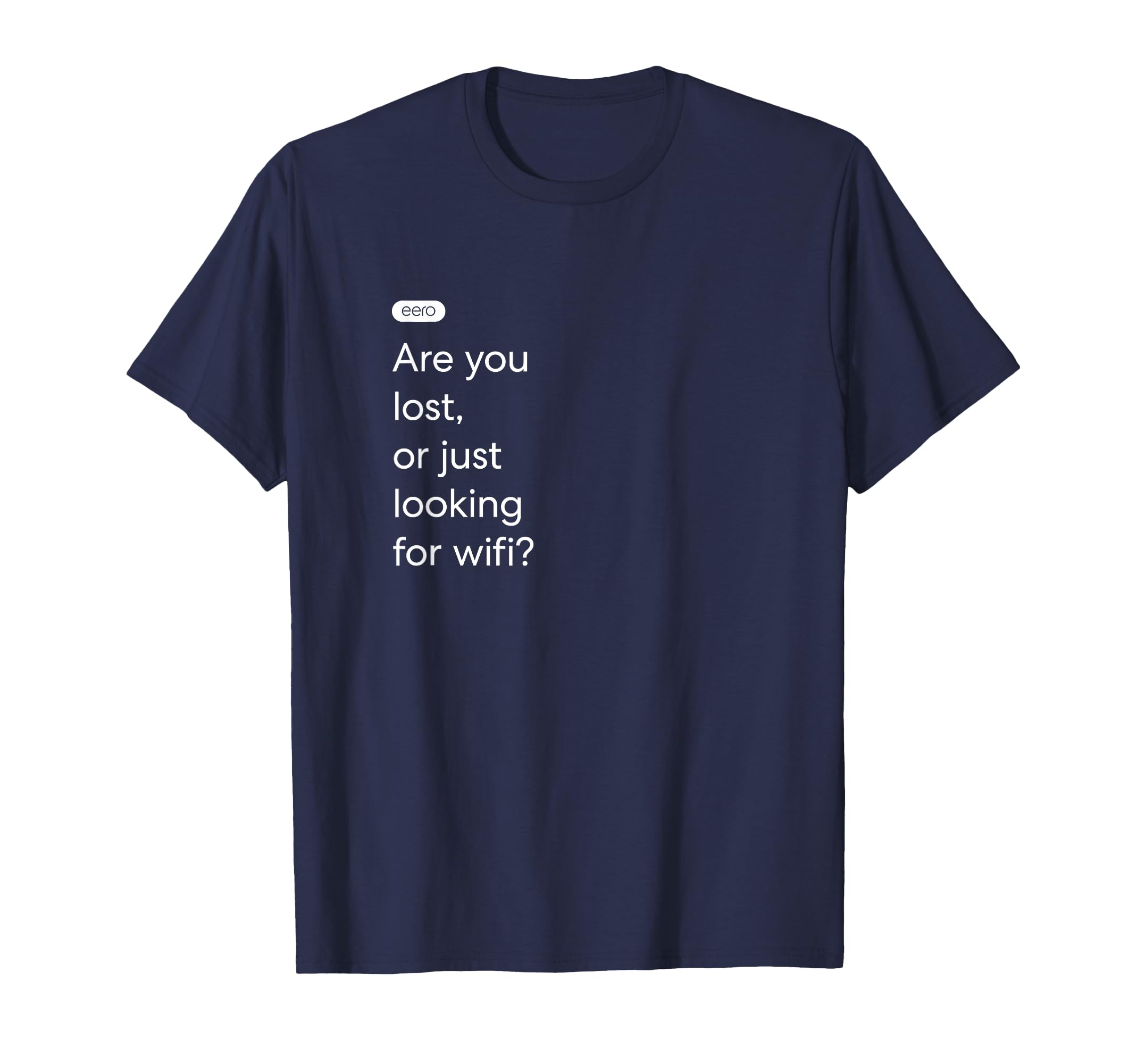eero Unisex-Adults Classic Fit Blue Cotton 35% Polyester 65% Modern Classic Round Neck Short Sleeve T-Shirt Small