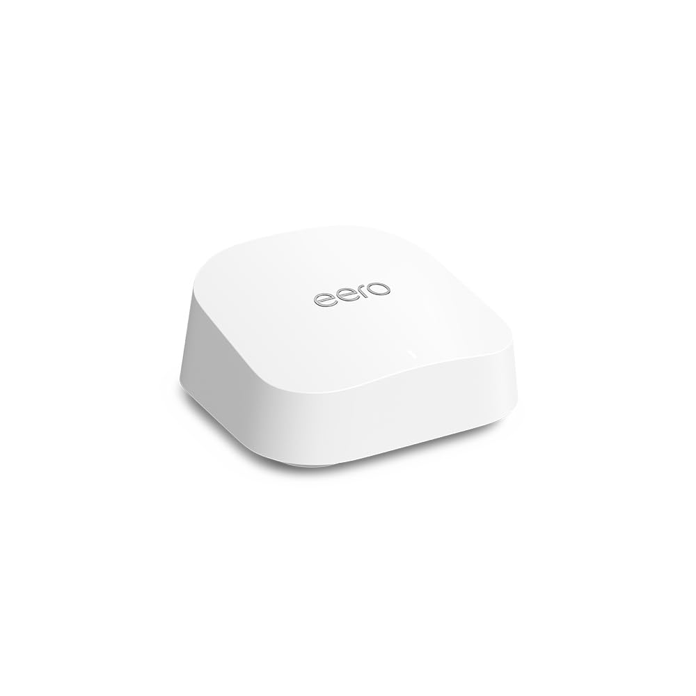 Amazon eero 7 with 1 month free eero Plus (auto-renews) - Supports internet plans up to 2.5 Gbps, Coverage up to 2,000 sq. ft., Connect 120+ devices, 1-pack